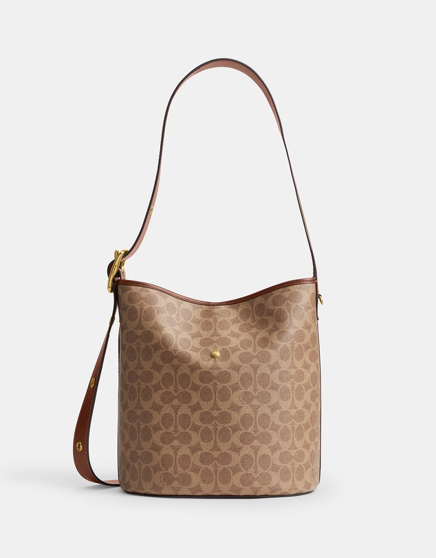 Coach - Coated Canvas Signature Bleecker Bucket Bag