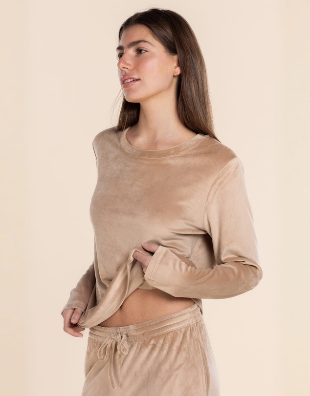 Gingerlilly - Thea Velour Long Lounge Set