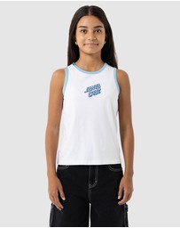 Santa Cruz - Checker Heart Stack Centre Tank - Teens