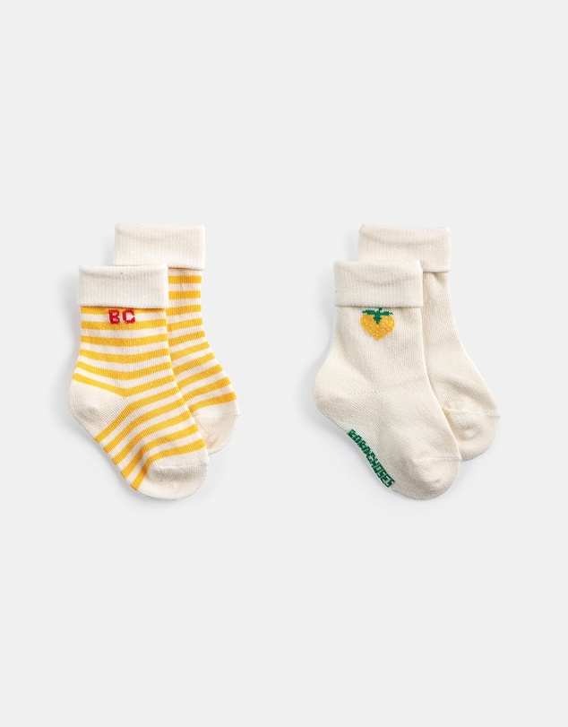Bobo Choses - 2-Pack Pixel Strawberry Short Socks - Babies