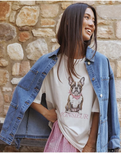 Petal & Pup - Monsieur Tee - White