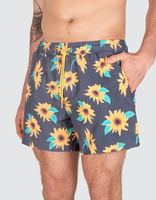 Skwosh - Sunny Boy Men's Eco Swim Shorts in Charcoal