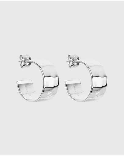 Najo - La Dolce Vita Silver Hoop Earrings
