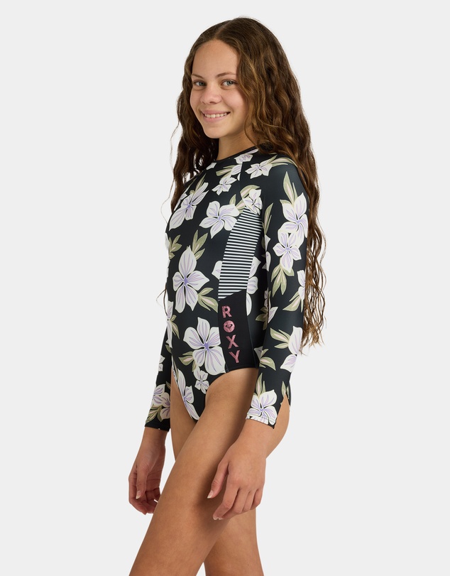 Roxy - Girls 8 to 16 Of The Pacific Long Sleeve One Piece Swimsuit