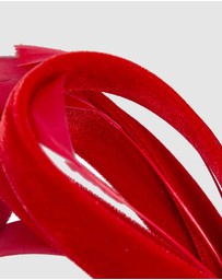 Max Alexander - Large Red Velvet Bow Racing Fascinator