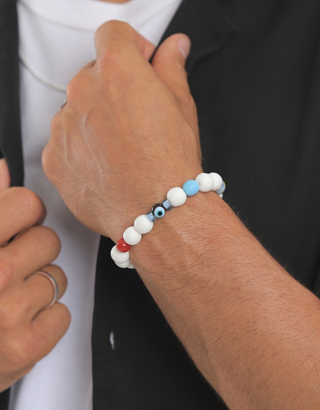 Kuzzoi - ICONIC EXCLUSIVE - Mixed Bead Bracelet with Smiling Charm