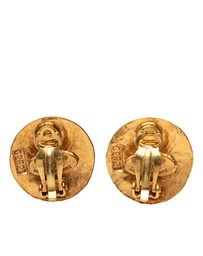 Pre-Loved by Azura Reborn - Pre-Loved Gold Plated CC Round Clip On Earrings