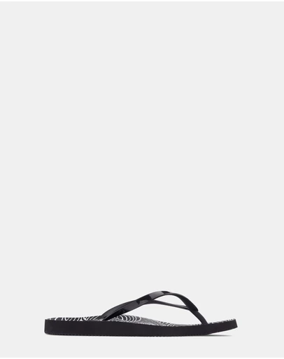 Vionic - Noosa Print Toe Post Sandal - Wave Black