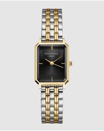 Rosefield - Octagon XS Black Gold Silver Duotone Bracelet Watch