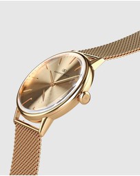 August Berg - Serenity 40mm Gold Plated Mesh Watch