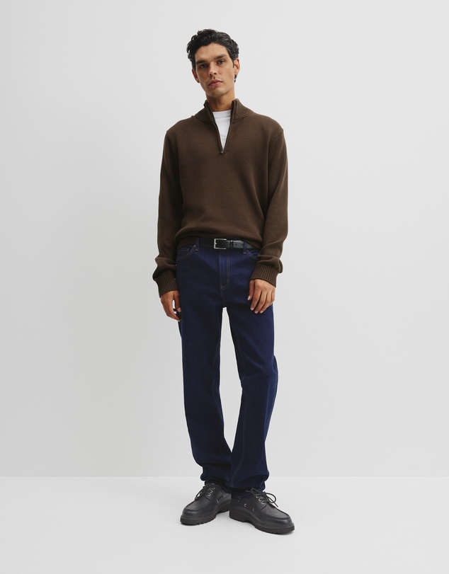 Country Road - Australian Good Earth Cotton Half Zip Knit