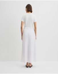 Country Road - Organically Grown Linen Pull On Midi Skirt