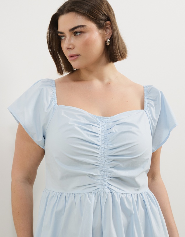 Atmos&Here Curvy - Andy Cotton Poplin Midi Dress