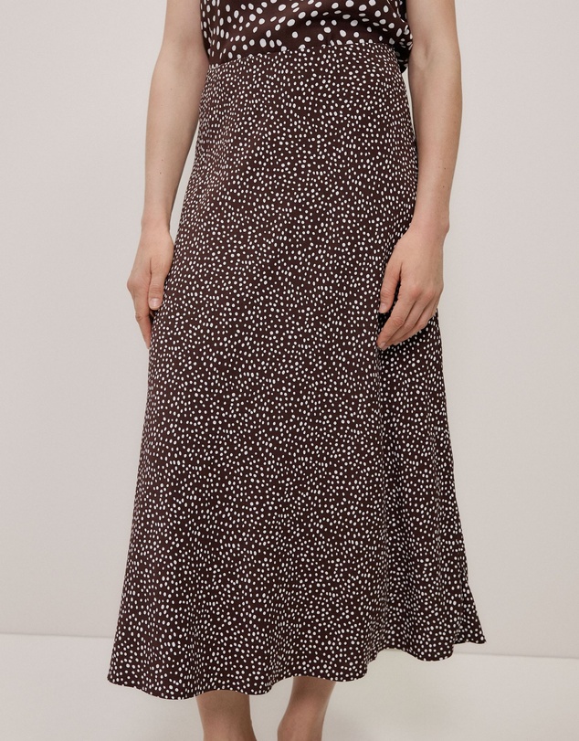 Trenery - Elorie Bias Slip Skirt in Coffee