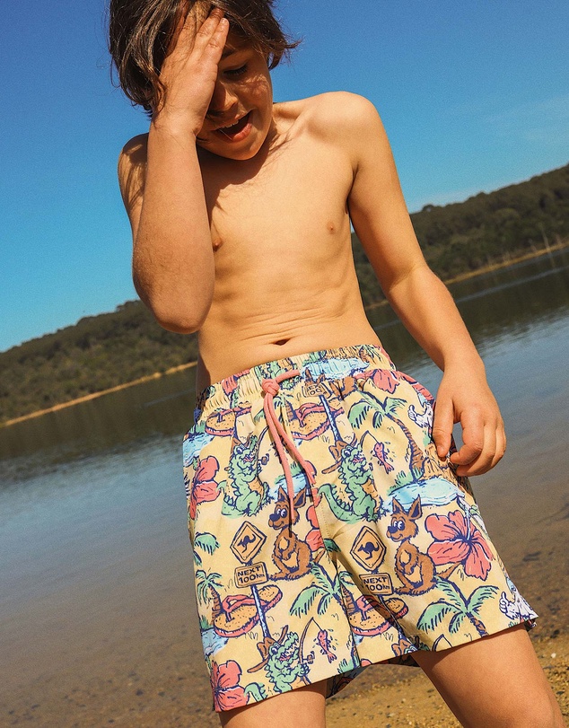Skwosh - G'day Boys Eco Swim Shorts in Yellow