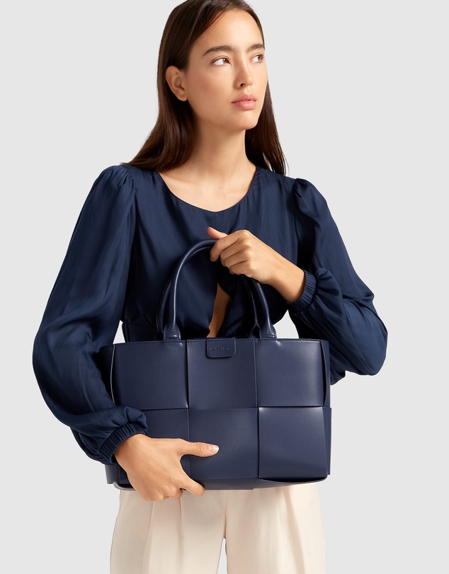 Belle & Bloom - Long Way Home Woven Tote - Navy