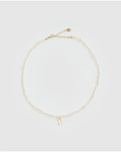 Miz Casa and Co - Pearl Letter H Necklace