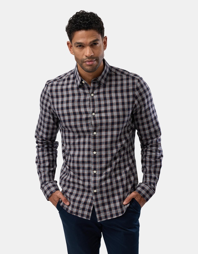 Brooksfield - Brushed Cotton/Tencel Shirt