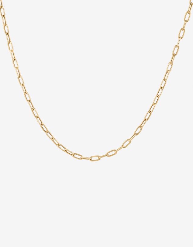 Michael Hill - 45cm (18”) 3.5mm Hollow Paperclip Chain in 10kt Yellow Gold