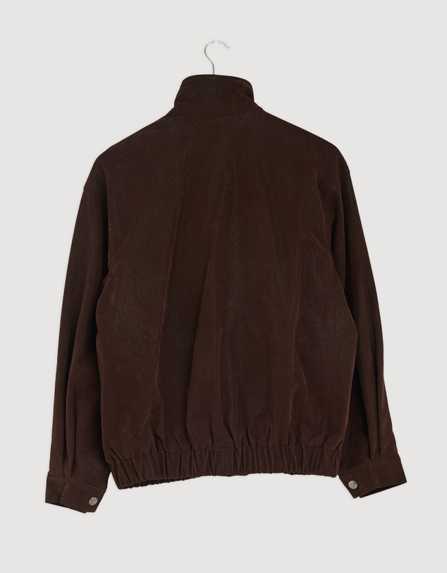 Revibe - Repaired AERE Ines Suede Look Funnel Neck Jacket - AU 12