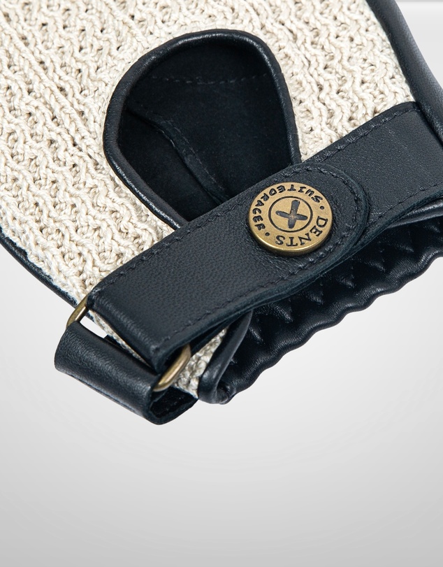 DENTS - Suited Racer x Crochet Back Fingerless Driving Gloves