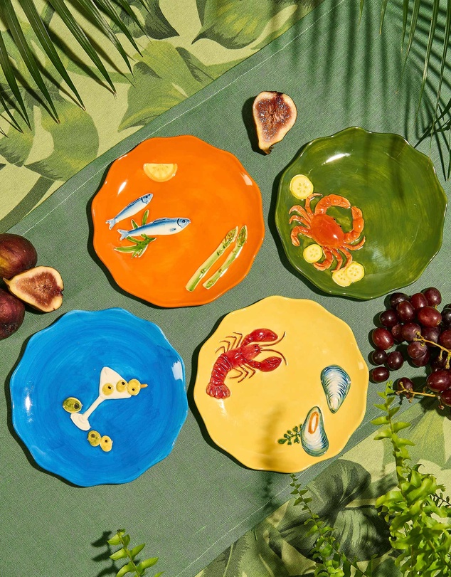 La La Land - Seaview Stoneware Sardines Plate
