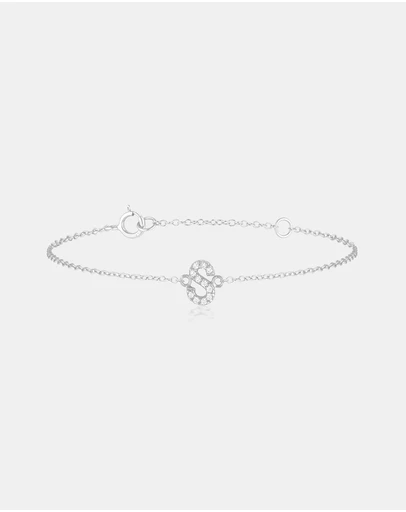 The Silver Collective - A-Z Letter Bracelet - S