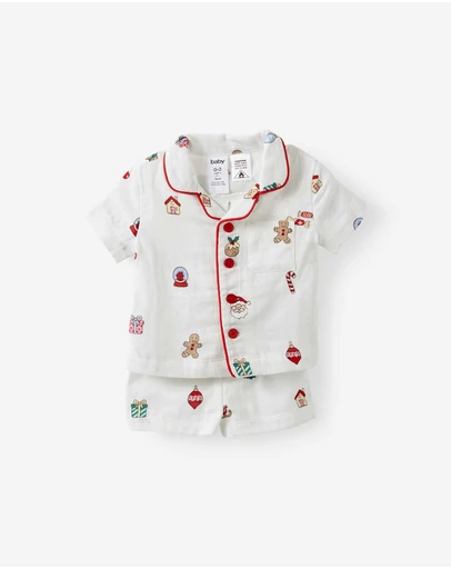 Cotton On Kids - Baby Woven Family Christmas Pj Set