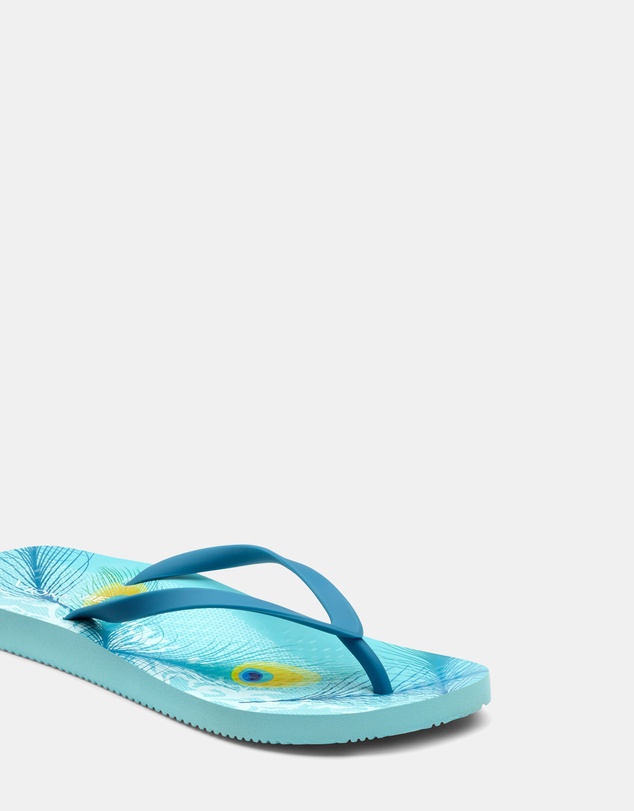 Vionic - Noosa Print Toe Post Sandal - Peacock Blue