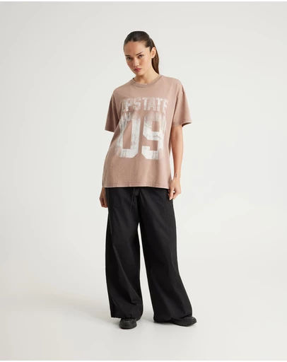 Upstate - Thrive T-Shirt - Moccha Sport/Snow Wash
