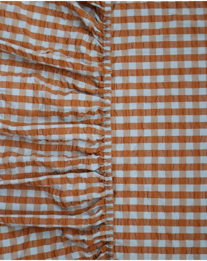 Mosey Me - Honey Blue Seersucker Fitted Sheet