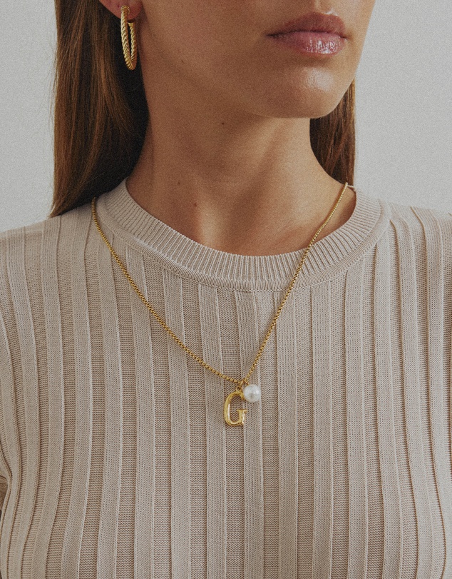 Zahar - Pearl Letter G Necklace