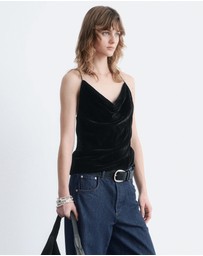 & Other Stories - Strappy Velvet Top