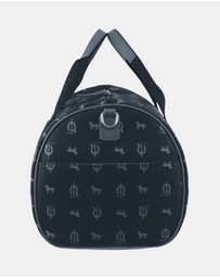 Pierre Cardin - Pierre Cardin Canvas Print/Leather Trim Art Design Duffle Bag