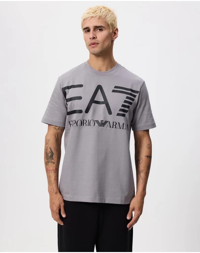 Emporio Armani EA7 - SS Train Logo Series M Oversize Logo Tee