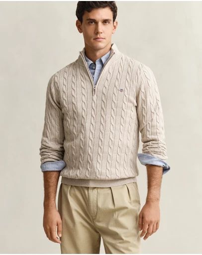 Gant - Cotton Cable Half Zip