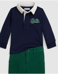Polo Ralph Lauren - Logo Cotton Rugby Shirt & Chino Pants Set - Babies
