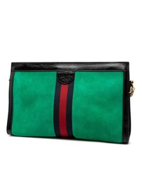 Pre-Loved by Azura Reborn - Pre-Loved Medium Suede Web Ophidia Chain Shoulder Bag