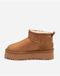 Ozwear Connection Uggs - Ugg Classic Platform Ultra Mini Boot (Oiled Leather) (4.5cm)