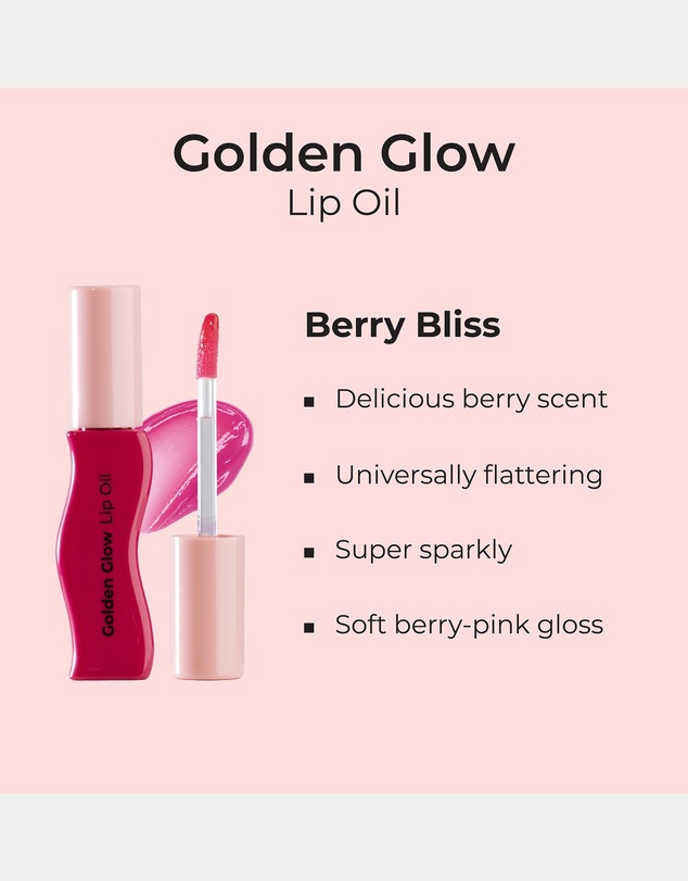 MCoBeauty - Golden Glow Lip Oil - Berry Bliss
