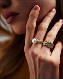 Najo - Garland Two-Tone Pearl Ring