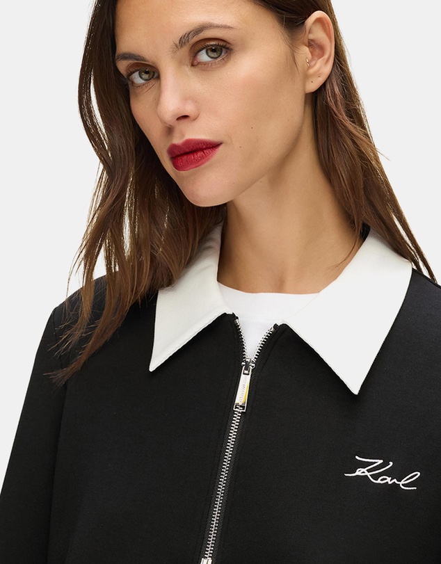 Karl Lagerfeld - Two Way Zip-Up Sweatshirt