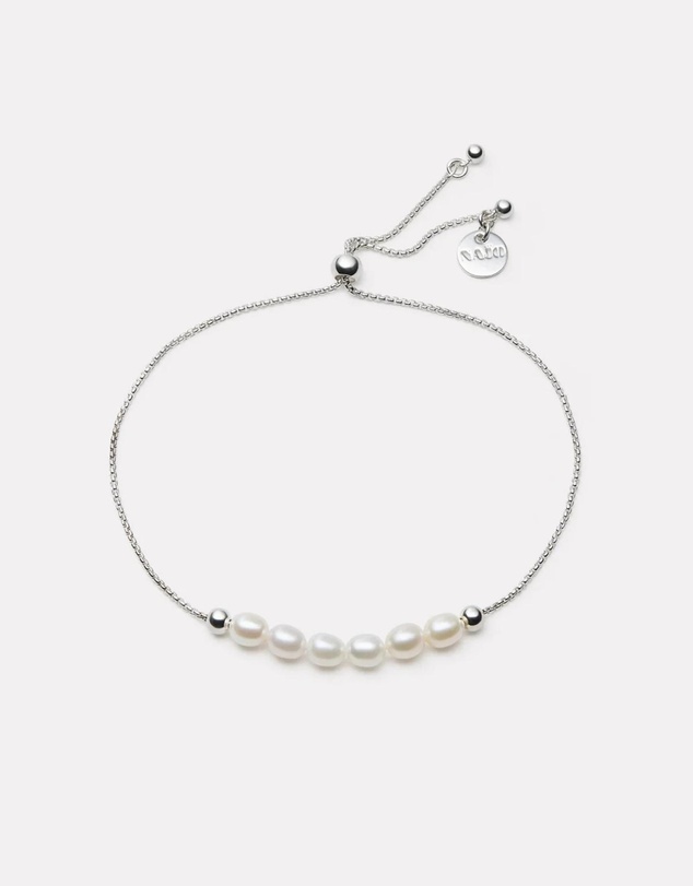 Najo - Shoreline Silver & Pearl Bracelet