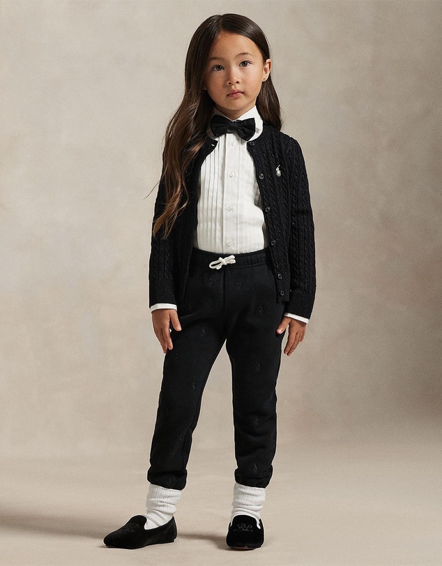 Polo Ralph Lauren - Metallic Mini-Cable Cardigan - ICONIC EXCLUSIVE - Babies-Kids