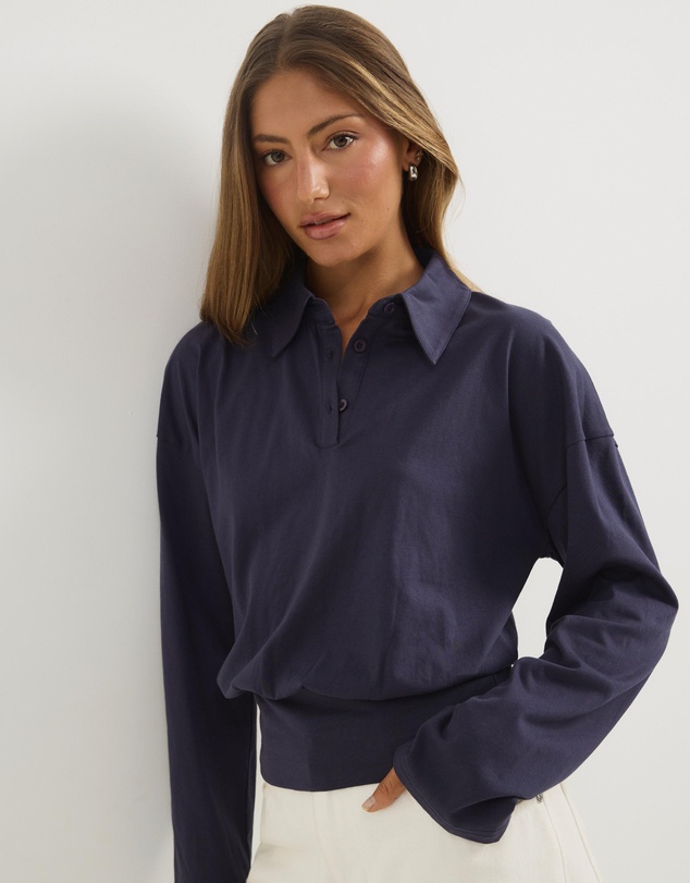 Atmos&Here - Averin Long Sleeve Fitted Waist Top