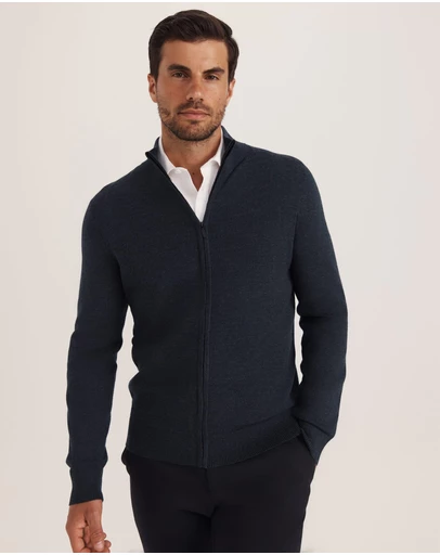 SABA - Franklin Merino Wool Knit Zip Through