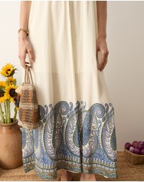 BOTEH - Arcadia Paisley Puff Sleeve Maxi Dress