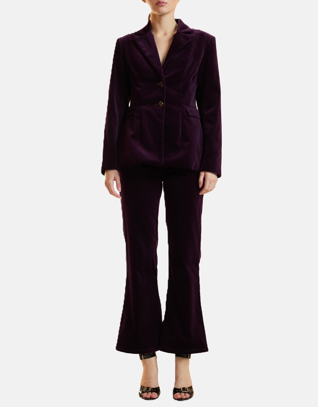 Cynthia Rowley - Velveteen Fitted Blazer
