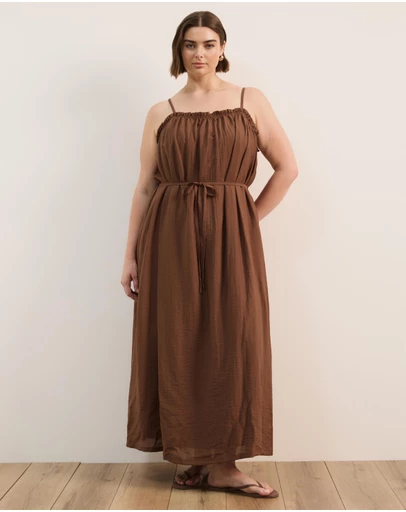Atmos&Here Curvy - Brooks Linen Blend Maxi Dress