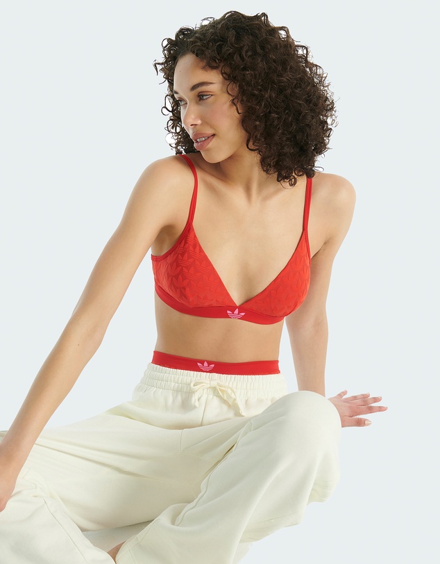 adidas Originals - Microterrot Monogram Logo Unlined Triangle Bralette